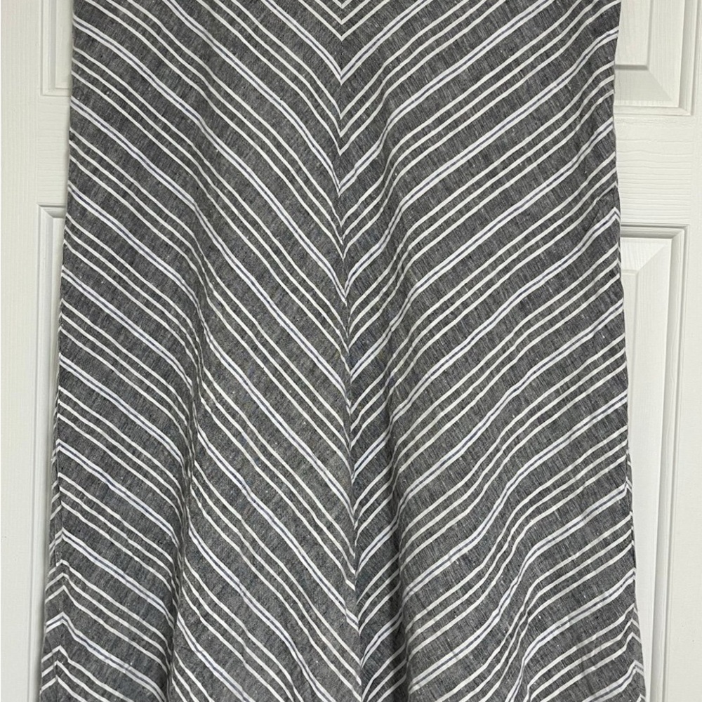 Talbots Striped A-Line– Size 16 Striped Gray Women's Skirt